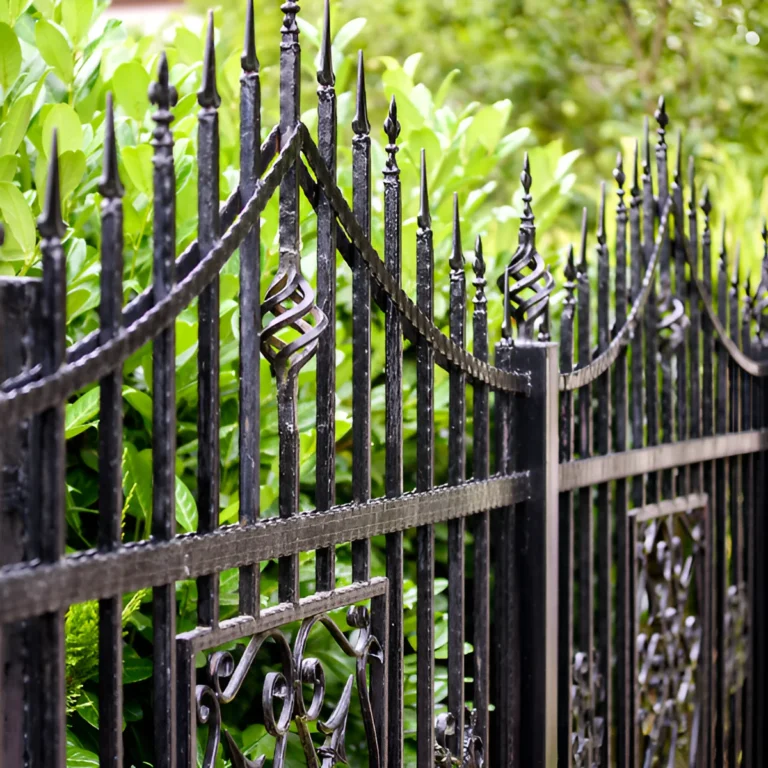 An image showing wrought iron fencing for commercial properties.