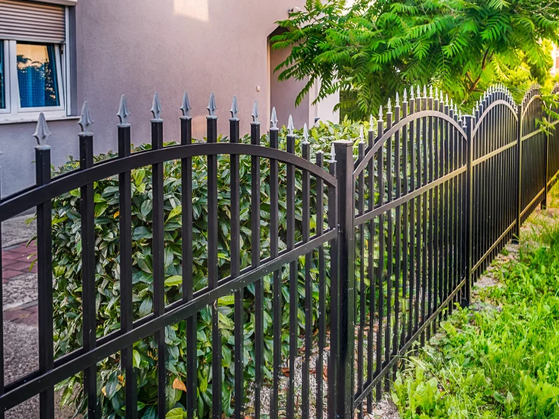 An image showing a newly installed fence marking clear property boundaries in a residential area.