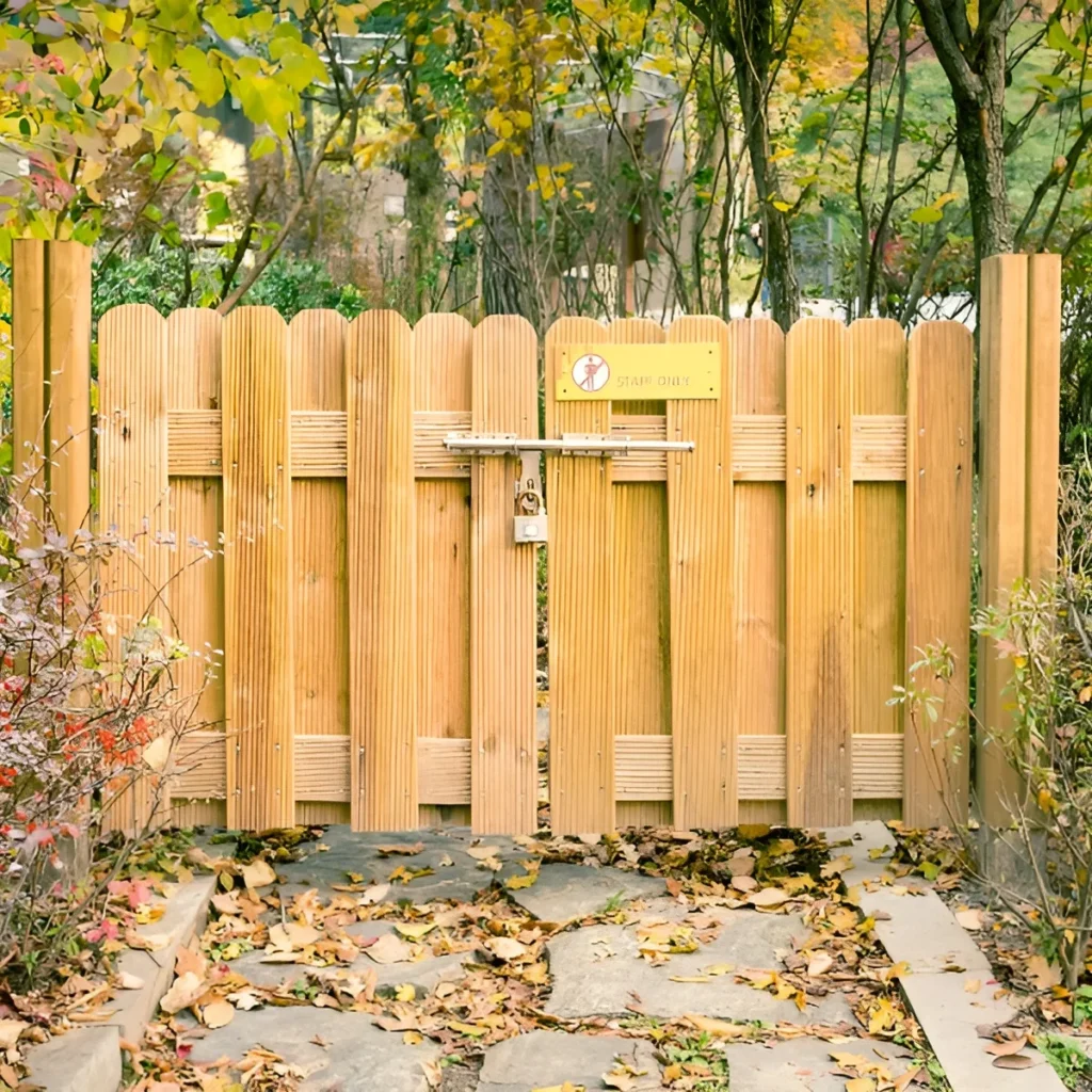 An image showing various wood fencing options.