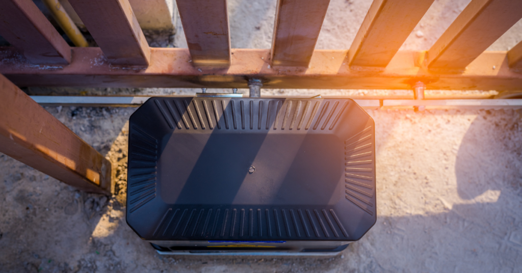 An image showing an aerial view of a gate for a commercial building in Phoenix.