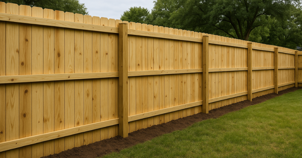 An image showing wooden private fences in Phoenix, AZ.