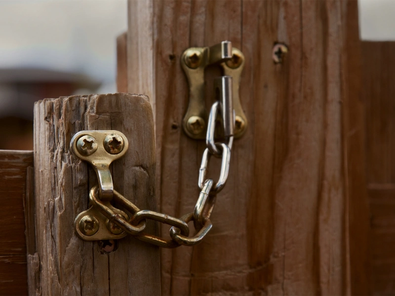Image of a cattle gate with secure latch.