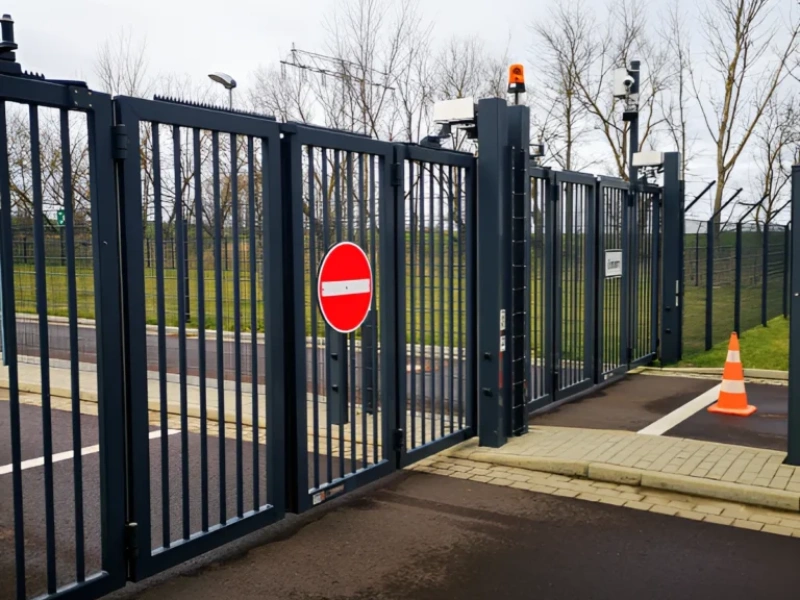 A commercial security fence in Phoenix, AZ.