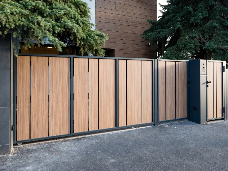 An automatic driveway gate system installed on a Phoenix residential property.