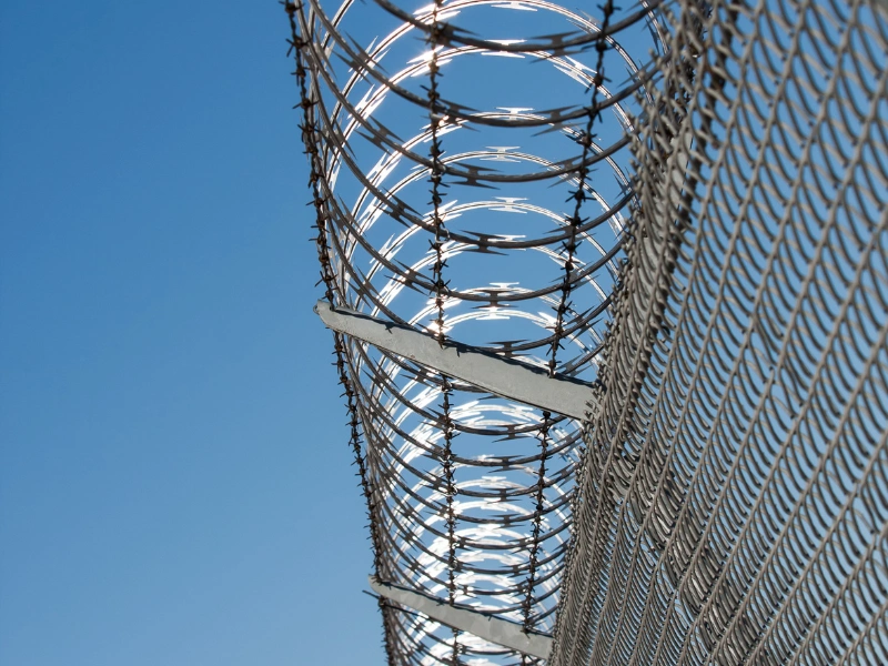 Custom commercial security fence installed at a Phoenix business property.