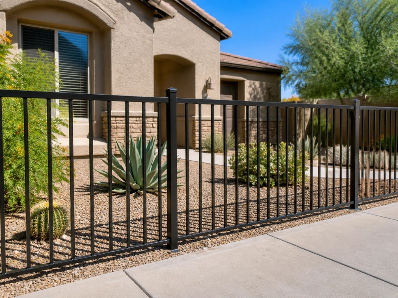 Image of aluminum fencing in Arizona.