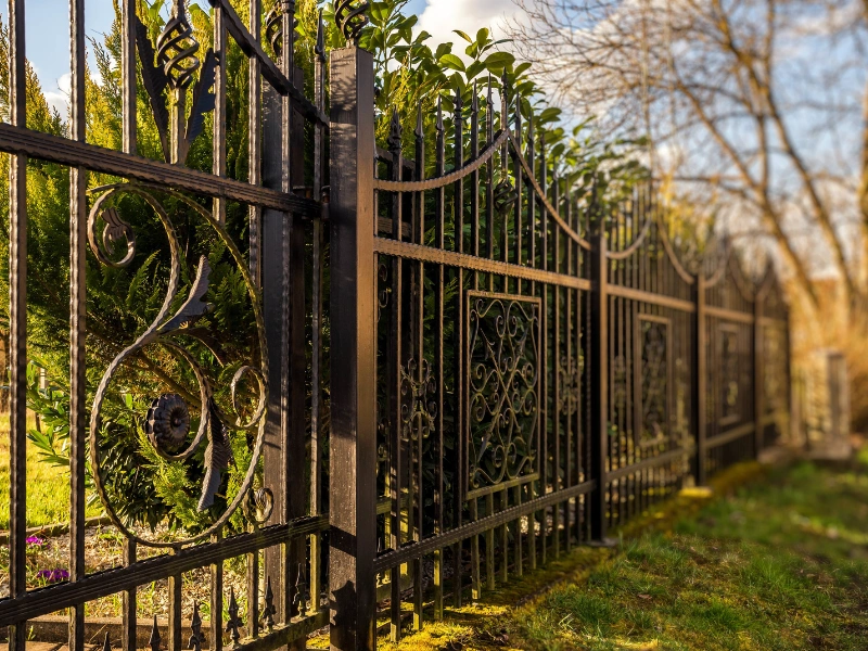 Residential wrought iron fencing at a for Phoenix home.