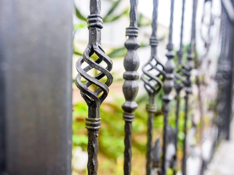 Steel fence material installed at an Phoenix, Arizona, property.
